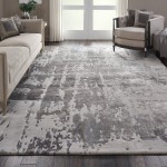 Nourison Prismatic PRS12 Area Rug, Silver/Grey, 8'6" x 11'6"