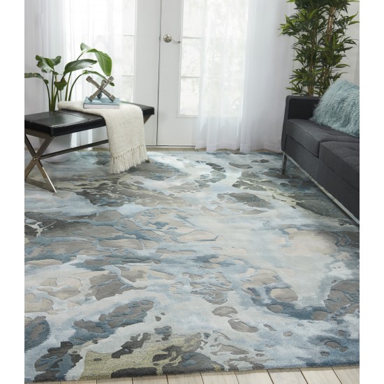 Nourison Prismatic PRS14 Area Rug, Grey/Slate, 7'9" x 9'9"