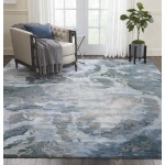 Nourison Prismatic PRS14 Area Rug, Grey/Slate, 8'6" x 11'6"