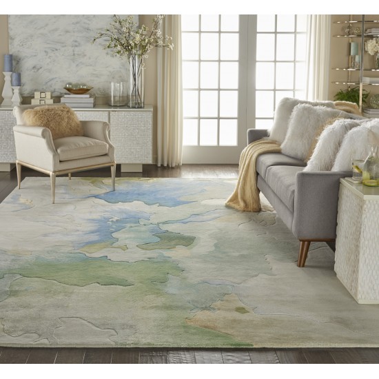 Nourison Prismatic PRS16 Area Rug, Seafoam, 12' x 15'