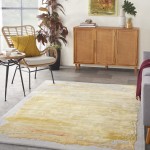 Nourison Prismatic PRS19 Area Rug, Grey/Gold, 3'9" x 5'9"