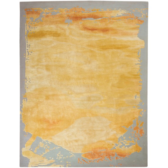 Nourison Prismatic PRS19 Area Rug, Grey/Gold, 7'9" x 9'9"