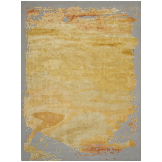 Nourison Prismatic PRS19 Area Rug, Grey/Gold, 8'6" x 11'6"