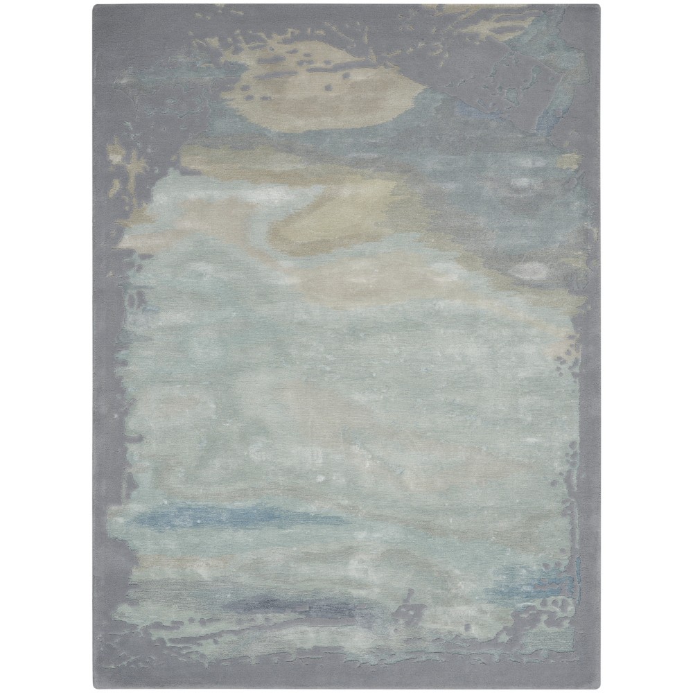 Nourison Prismatic PRS19 Area Rug, Seafoam/Silver, 3'9" x 5'9"