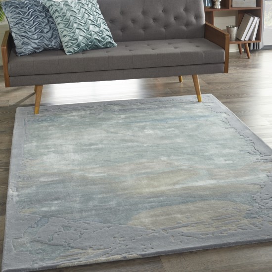 Nourison Prismatic PRS19 Area Rug, Seafoam/Silver, 3'9" x 5'9"