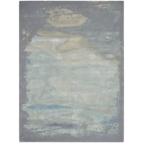 Nourison Prismatic PRS19 Area Rug, Seafoam/Silver, 5'6" x 7'5"