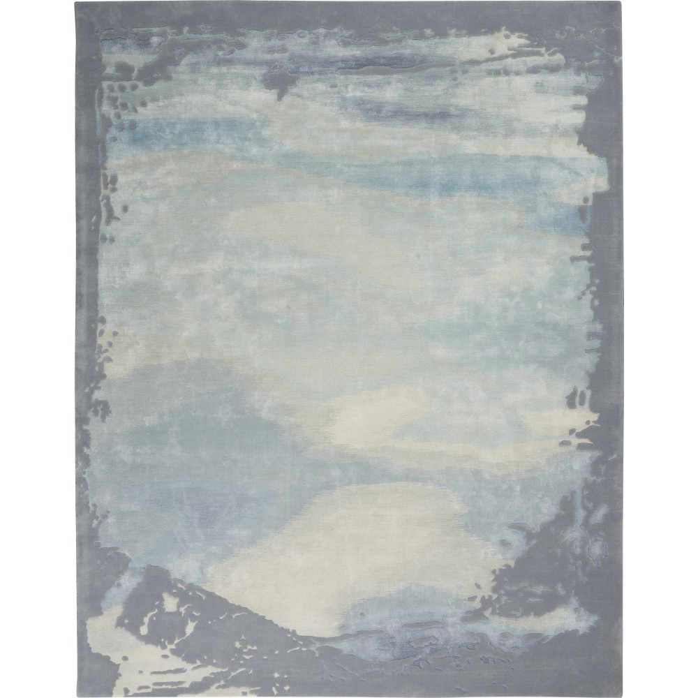 Nourison Prismatic PRS19 Area Rug, Seafoam/Silver, 7'9" x 9'9"