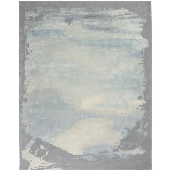 Nourison Prismatic PRS19 Area Rug, Seafoam/Silver, 8'6" x 11'6"