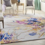 Nourison Prismatic PRS20 Area Rug, Grey/Lilac/Multicolor, 7'9" x 9'9"