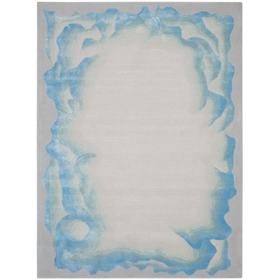 Nourison Prismatic PRS22 Area Rug, Sea Mist Blue, 3'9" x 5'9"