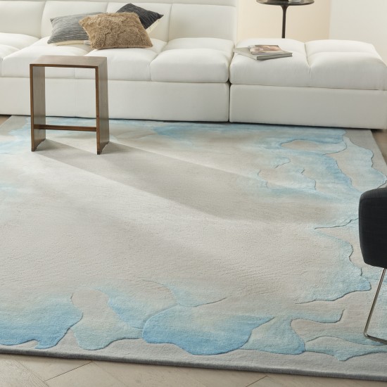 Nourison Prismatic PRS22 Area Rug, Sea Mist Blue, 8'6" x 11'6"