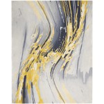 Nourison Prismatic PRS24 Area Rug, Grey/Gold, 8'6" x 11'6"