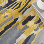 Nourison Prismatic PRS24 Area Rug, Grey/Gold, 8'6" x 11'6"