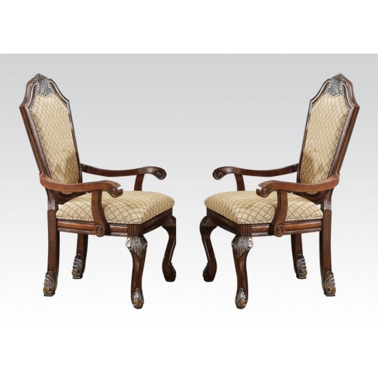 ACME Chateau De Ville Arm Chair (Set-2), Espresso