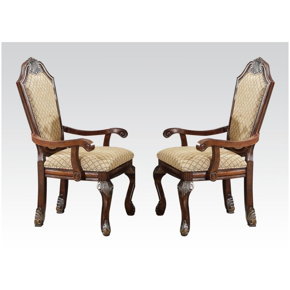 ACME Chateau De Ville Arm Chair (Set-2), Espresso