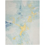 Nourison Prismatic PRS26 Area Rug, Seafoam/Gold, 5'6" x 7'5"