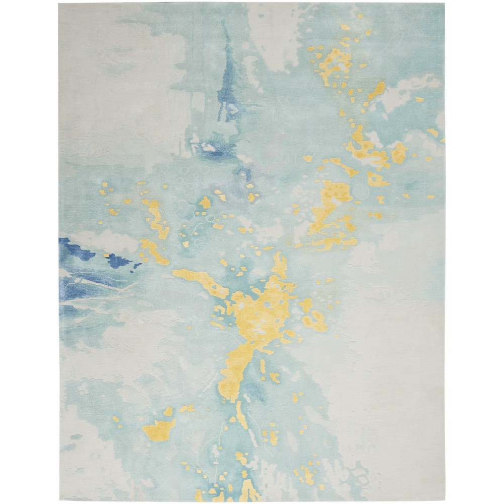 Nourison Prismatic PRS26 Area Rug, Seafoam/Gold, 5'6" x 7'5" Nourison Prismatic PRS26 Area Rug, Seafoam/Gold, 5'6" x 7'5"