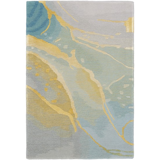 Nourison Prismatic PRS27 Area Rug, Grey/Seafoam, 2' x 3'