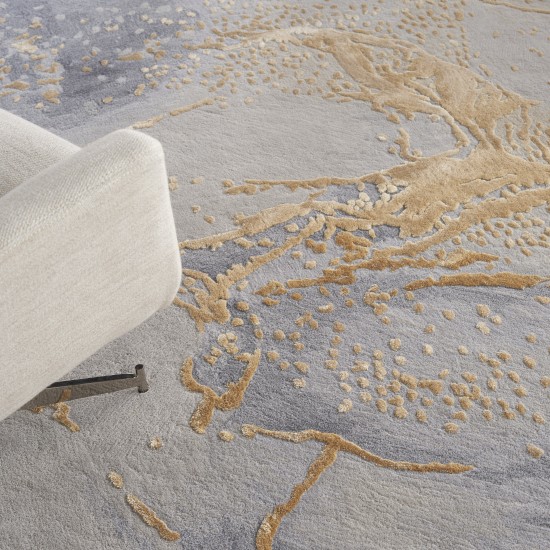 Nourison Prismatic PRS28 Area Rug, Grey/Gold, 9'9" x 13'9"