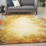 Nourison Prismatic PRS29 Area Rug, Gold/Multicolor, 3'9" x 5'9"