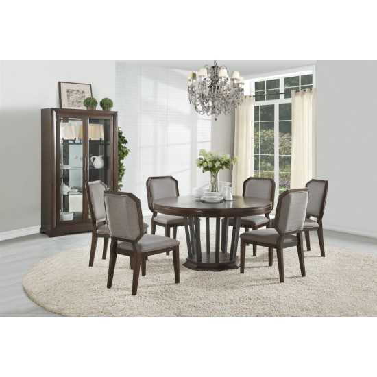 ACME Selma Dining Table w/Single Pedestal , Tobacco