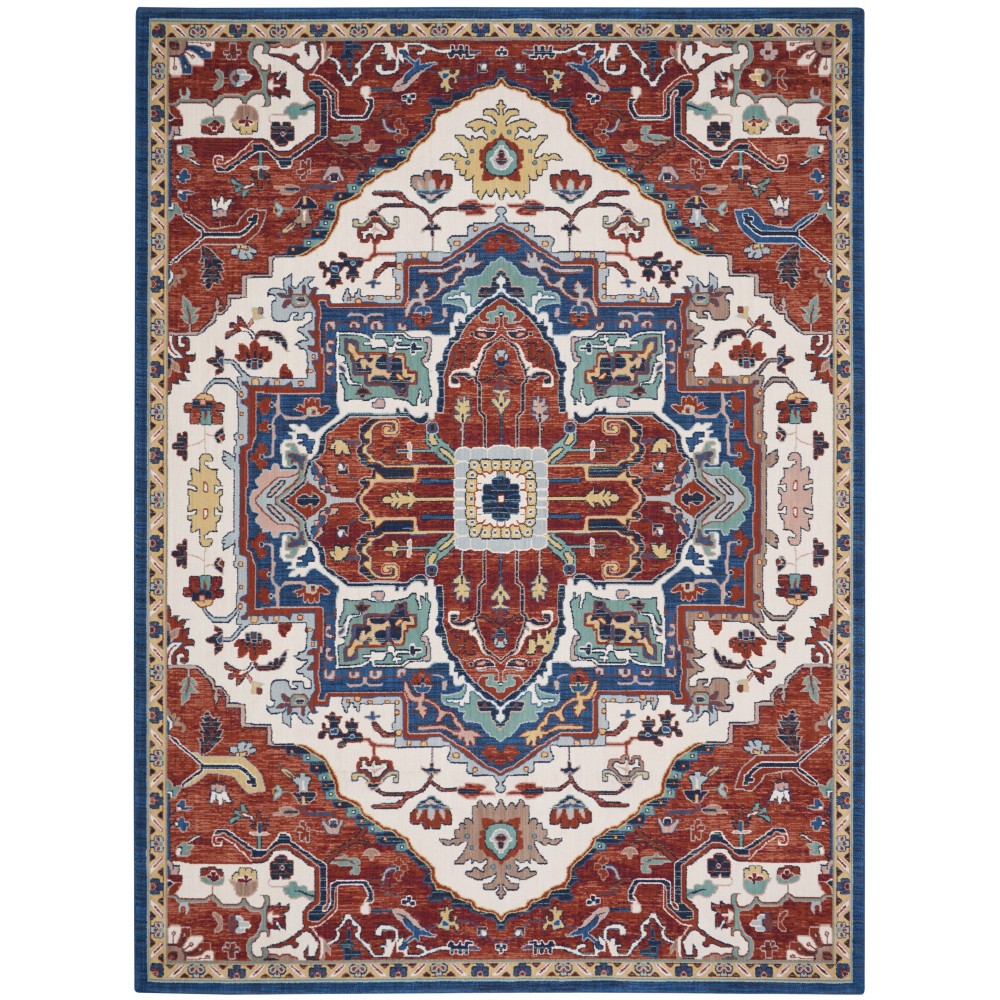 Nourison Parisa PSA01 Area Rug, Brick/Ivory, 12' x 15'