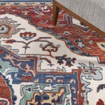 Nourison Parisa PSA01 Area Rug, Brick/Ivory, 12' x 15'