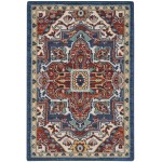 Nourison Parisa PSA01 Area Rug, Brick/Ivory, 2' x 3'