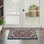 Nourison Parisa PSA01 Area Rug, Brick/Ivory, 2' x 3'