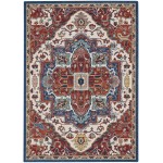 Nourison Parisa PSA01 Area Rug, Brick/Ivory, 5'3" x 7'5"