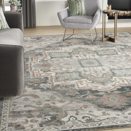 Nourison Parisa PSA01 Area Rug, Grey Sage, 12' x 15'