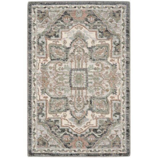 Nourison Parisa PSA01 Area Rug, Grey Sage, 2' x 3'