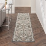 Nourison Parisa PSA01 Runner Rug, Grey Sage, 2'3" x 10'