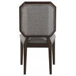 ACME Selma Side Chair (Set-2), Gray Fabric & Tobacco