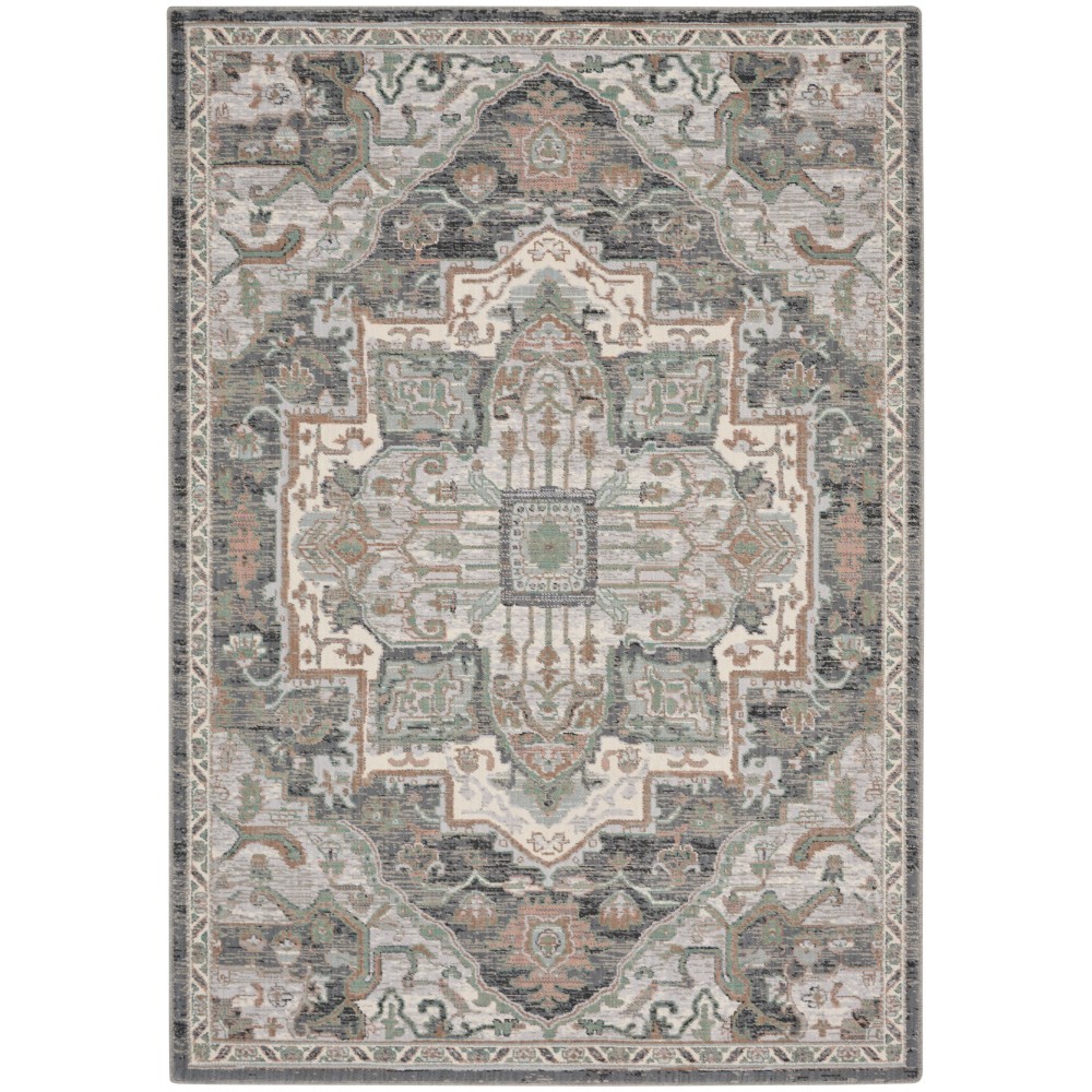 Nourison Parisa PSA01 Area Rug, Grey Sage, 5'3" x 7'5"