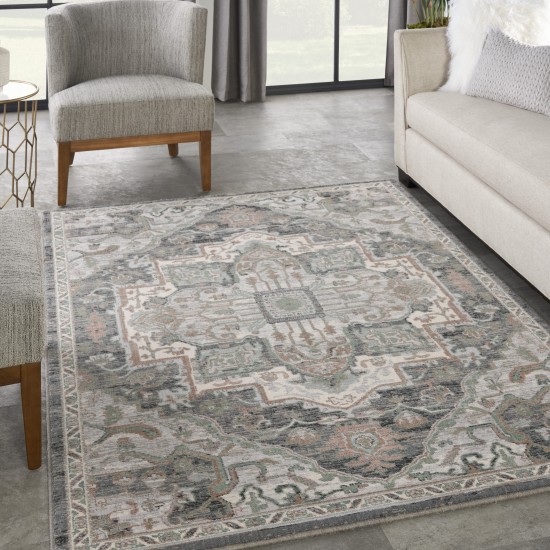 Nourison Parisa PSA01 Area Rug, Grey Sage, 5'3" x 7'5"