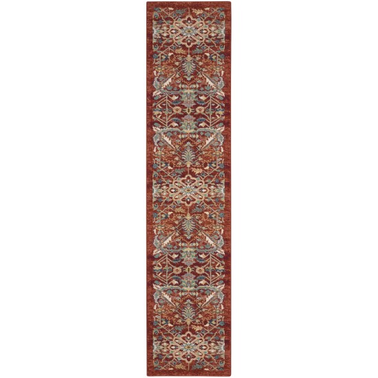 Nourison Parisa PSA02 Runner Rug, Brick, 2'3" x 10'