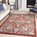 Nourison Parisa PSA02 Area Rug, Brick, 5'3" x 7'5"