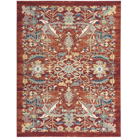 Nourison Parisa PSA02 Area Rug, Brick, 7'9" x 9'9"