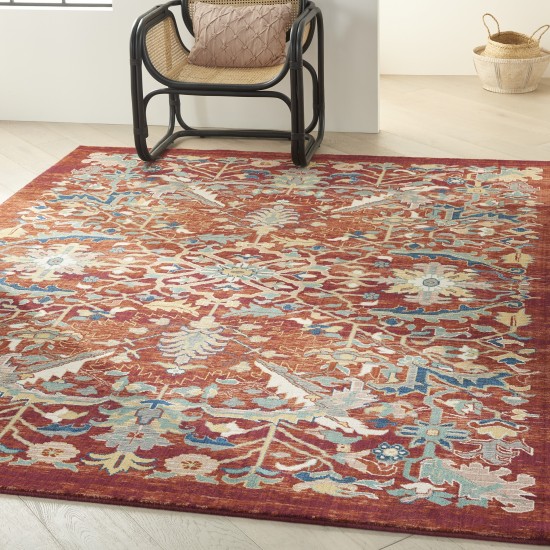 Nourison Parisa PSA02 Area Rug, Brick, 7'9" x 9'9"