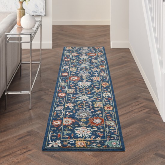 Nourison Parisa PSA03 Runner Rug, Denim, 2'3" x 10'