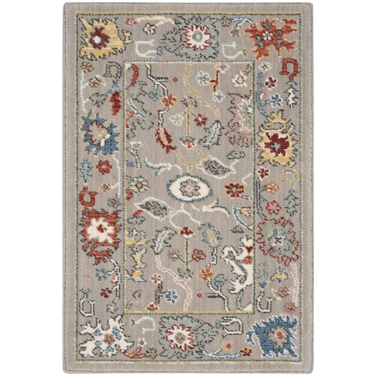 Nourison Parisa PSA03 Area Rug, Grey, 2' x 3'