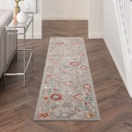 Nourison Parisa PSA03 Runner Rug, Grey, 2'3" x 10'