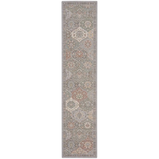 Nourison Parisa PSA05 Runner Rug, Grey/Multicolor, 2'3" x 10'