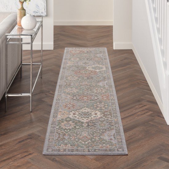 Nourison Parisa PSA05 Runner Rug, Grey/Multicolor, 2'3" x 10'