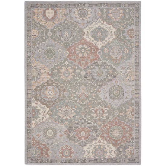 Nourison Parisa PSA05 Area Rug, Grey/Multicolor, 5'3" x 7'5"