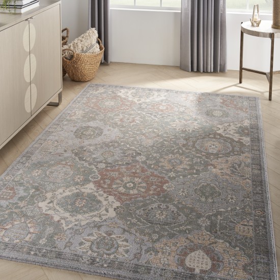 Nourison Parisa PSA05 Area Rug, Grey/Multicolor, 5'3" x 7'5"