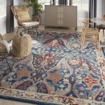 Nourison Parisa PSA06 Area Rug, Denim/Multicolor, 12' x 15'