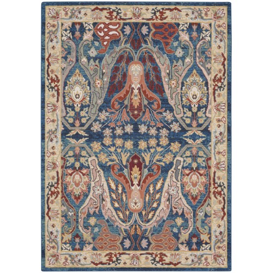 Nourison Parisa PSA06 Area Rug, Denim/Multicolor, 5'3" x 7'5"