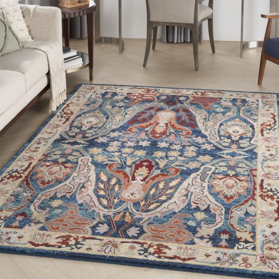 Nourison Parisa PSA06 Area Rug, Denim/Multicolor, 5'3" x 7'5"